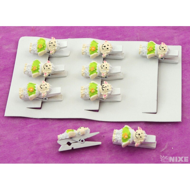 KOLÍČKY OVEČKA 3cm 9ks*ZELENÁ