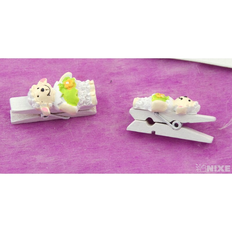 KOLÍČKY OVEČKA 3cm 9ks*ZELENÁ