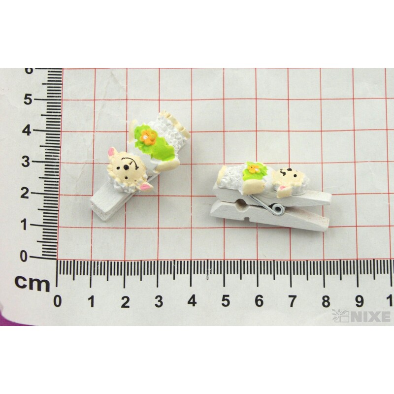 KOLÍČKY OVEČKA 3cm 9ks*ZELENÁ