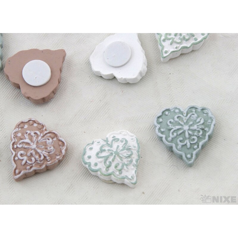 SRDCE NALEP. 2,5cm 9ks*MIX BAREV