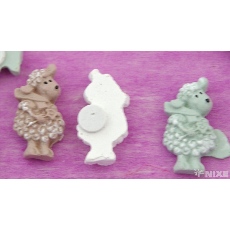 OVEČKA NALEPOVACÍ 1,5x2,5cm 9ks*MIX BAREV