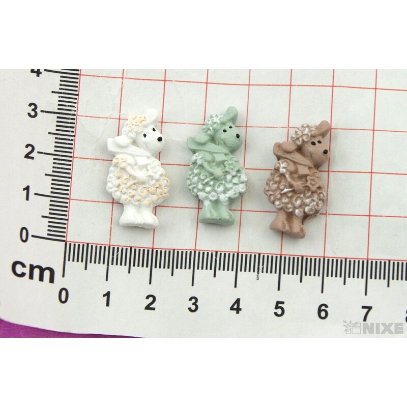 OVEČKA NALEPOVACÍ 1,5x2,5cm 9ks*MIX BAREV