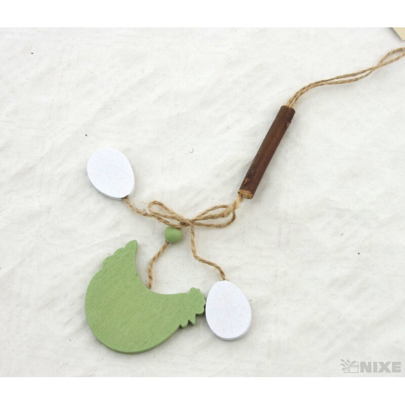 ZÁVĚS D SLEPICE 6ks 5x5cm*MIX BAREV