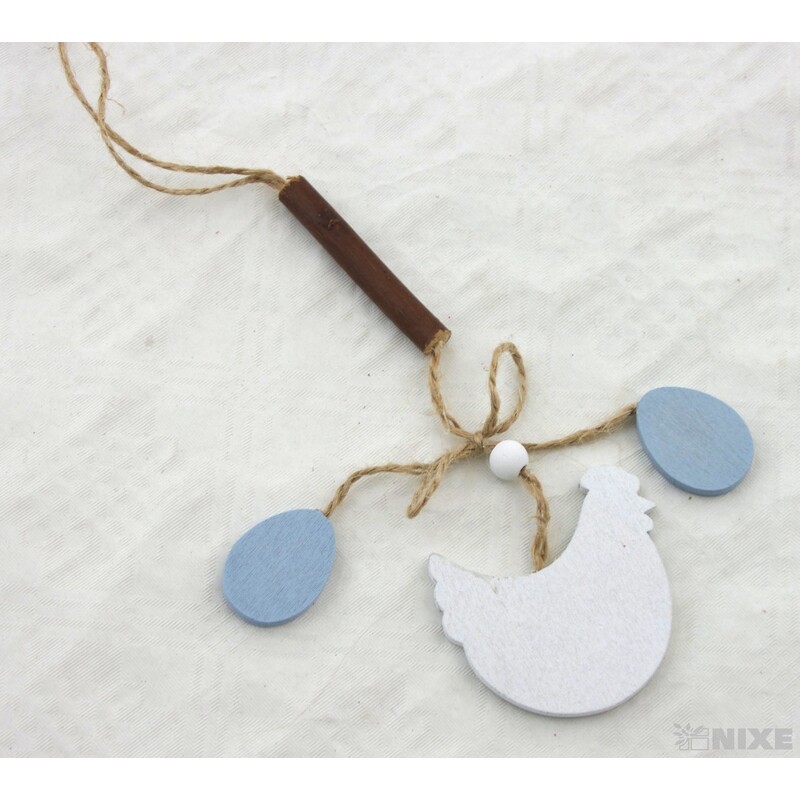 ZÁVĚS D SLEPICE 6ks 5x5cm*MIX BAREV