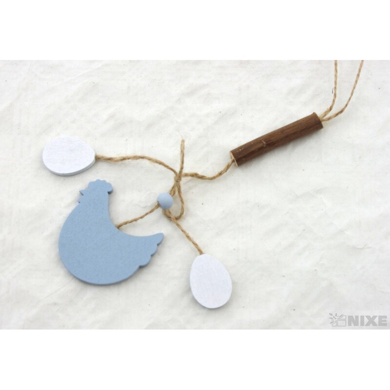 ZÁVĚS D SLEPICE 6ks 5x5cm*MIX BAREV