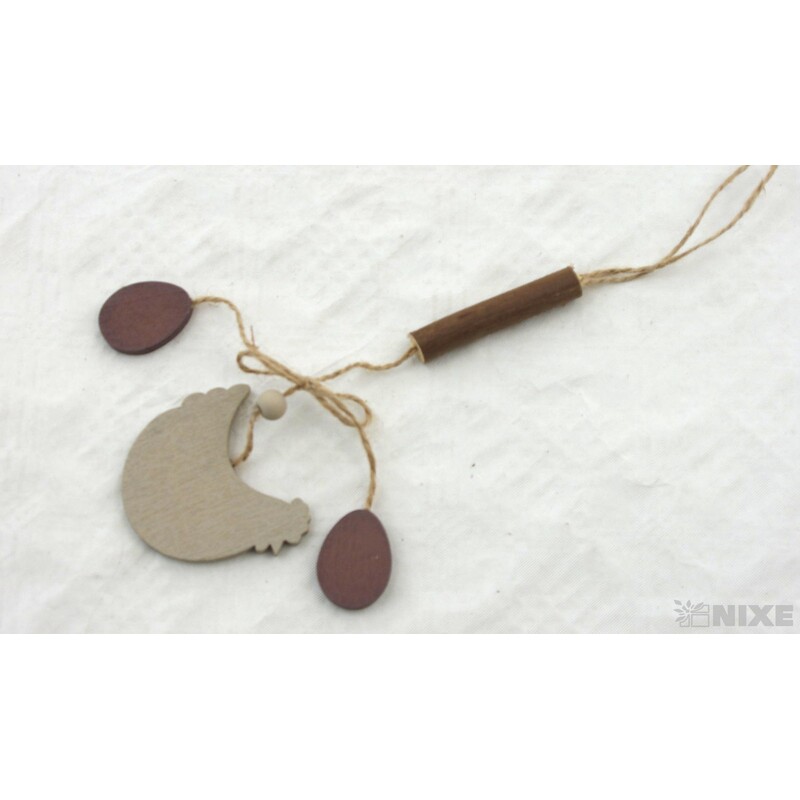 ZÁVĚS D SLEPICE 6ks 5x5cm*MIX BAREV