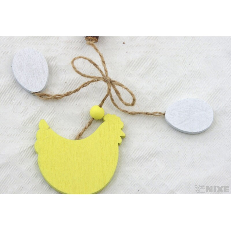 ZÁVĚS D SLEPICE 6ks 5x5cm*MIX BAREV