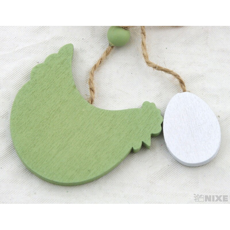 ZÁVĚS D SLEPICE 6ks 5x5cm*MIX BAREV