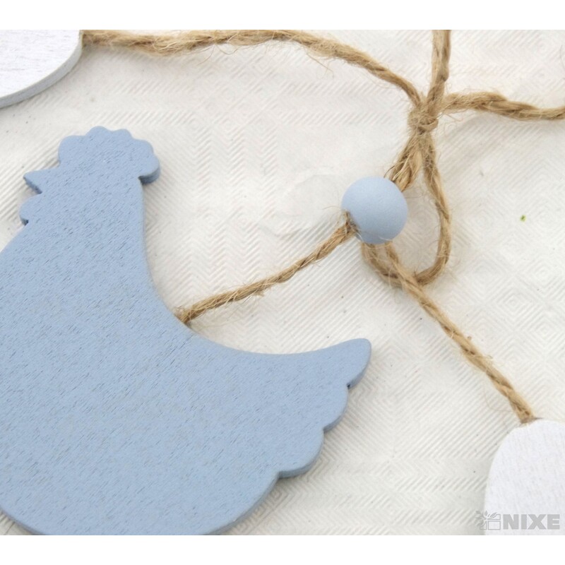 ZÁVĚS D SLEPICE 6ks 5x5cm*MIX BAREV