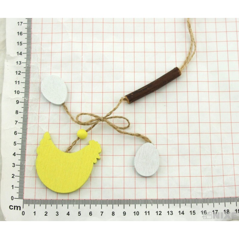 ZÁVĚS D SLEPICE 6ks 5x5cm*MIX BAREV