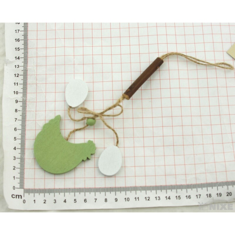 ZÁVĚS D SLEPICE 6ks 5x5cm*MIX BAREV