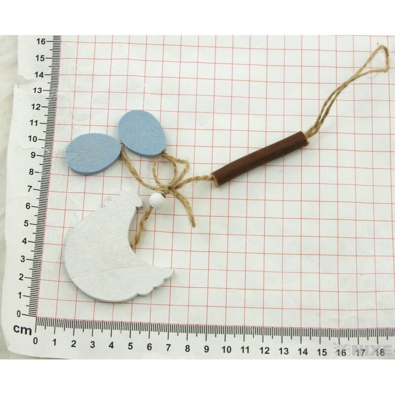 ZÁVĚS D SLEPICE 6ks 5x5cm*MIX BAREV