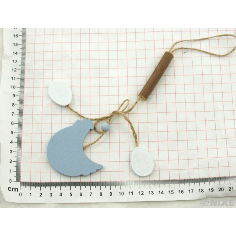 ZÁVĚS D SLEPICE 6ks 5x5cm*MIX BAREV