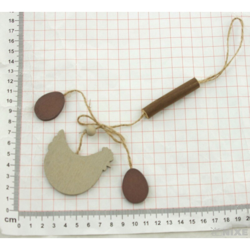 ZÁVĚS D SLEPICE 6ks 5x5cm*MIX BAREV