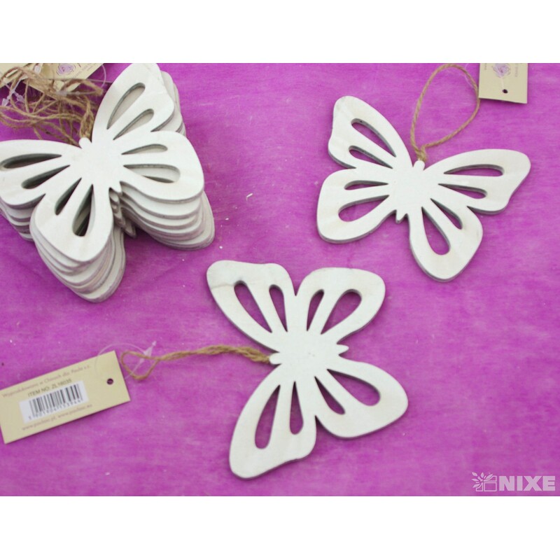 ZÁVĚS D MOTÝL 10ks 12x10cm*BÍLÁ
