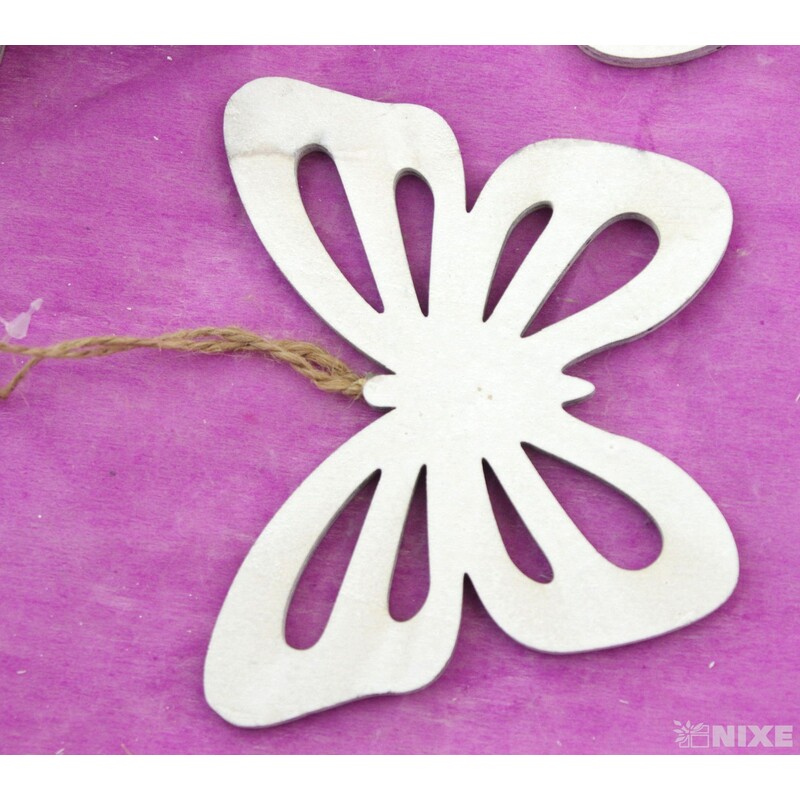 ZÁVĚS D MOTÝL 10ks 12x10cm*BÍLÁ