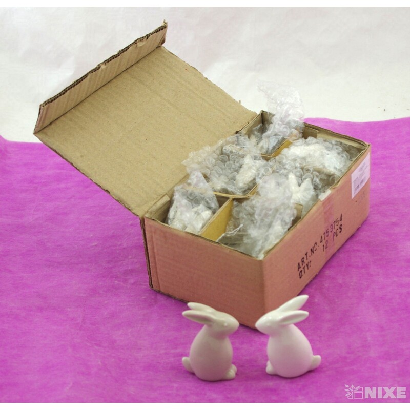 ZAJÍC KERAMIKA 7x5cm*BÍLÁ