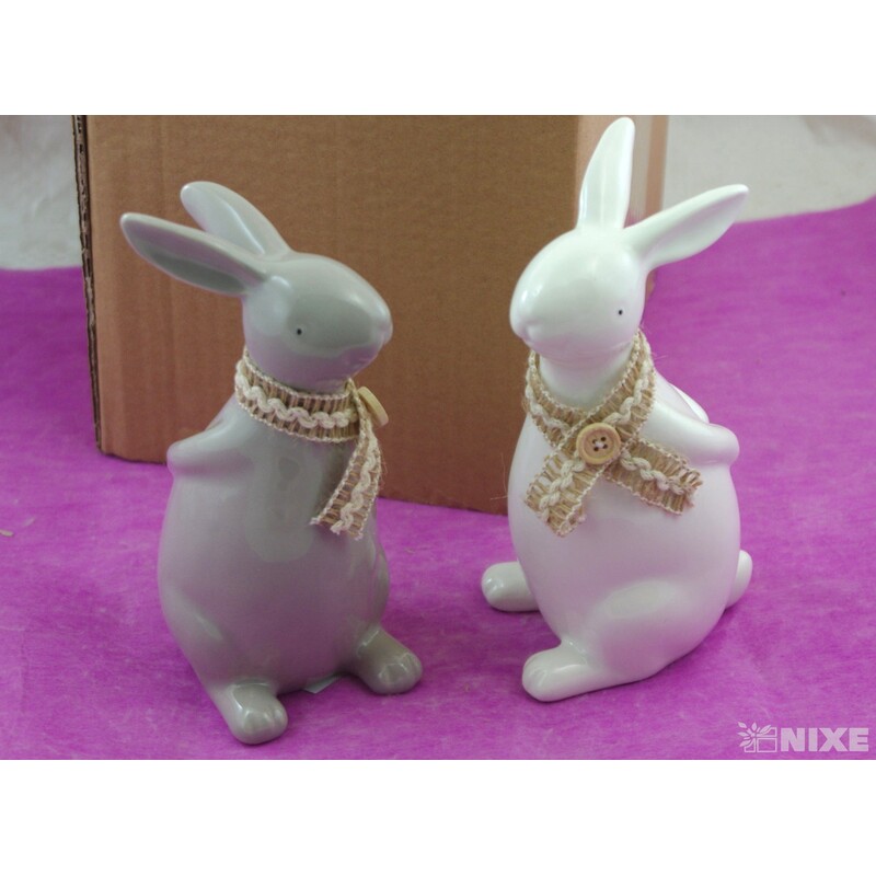 ZAJÍC KERAMIKA 19x10cm*MIX BAREV