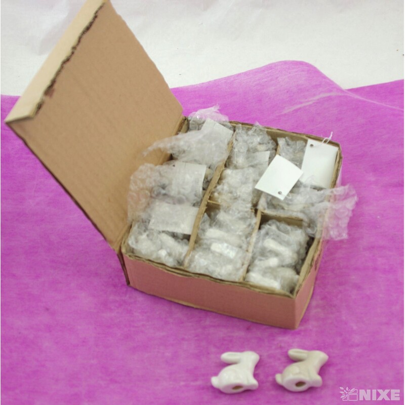 ZAJÍC KERAMIKA 3,5x3,5cm*MIX BAREV