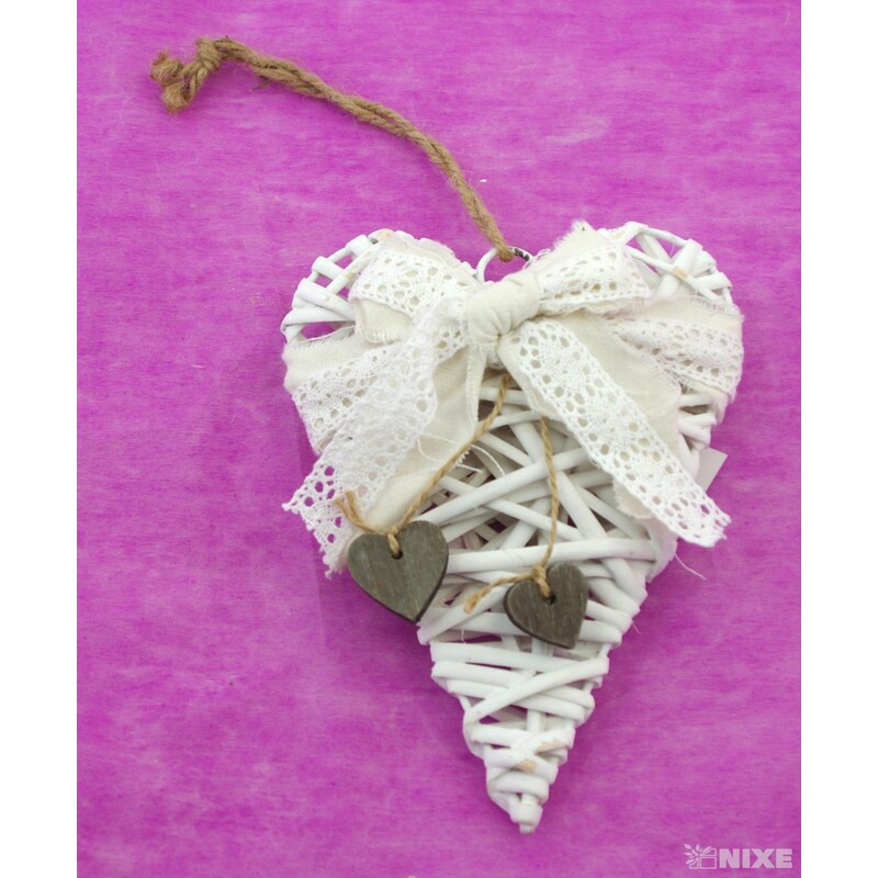ZÁVĚS SRDCE ZDOBENÉ 20cm*