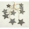 HVĚZDA DŘEVO 6-5-4cm 9ks*PŘÍRODNÍ