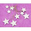 HVĚZDA DŘEVO 6-5-4cm 9ks*BÍLÁ