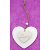 ZÁVĚS SRDCE DŘEVO 9cm*BÍLÁ