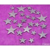 HVĚZDA 3,5-6,5cm 24ks*STŘÍBRNÁ
