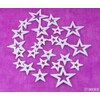 HVĚZDA 3,5-6,5cm 24ks*BÍLÁ
