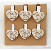 KOLÍČEK SRDCE 2,5x3,5cm 6ks*KRÉMOVÁ