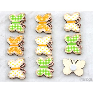 DŘEVO NALEPOVACÍ MIX 2,5cm 9ks*MIX BAREV