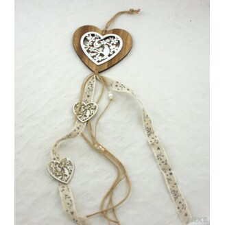 ZÁVĚS D SRDCE 14cm*MIX BAREV