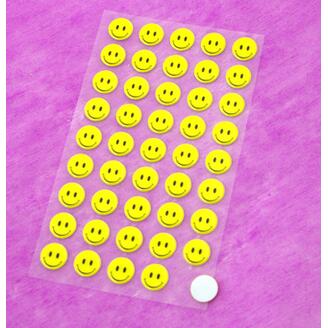 SMAJLÍK NALEPOVACÍ 1,4cm 45ks*ŽLUTÁ