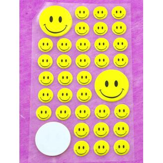 SMAJLÍK NALEPOVACÍ 1,5-3cm 36ks*ŽLUTÁ