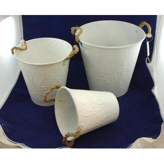 PLECHOVÝ OBAL KRUH 30x30cm 25x24 21x20*BÍLÁ