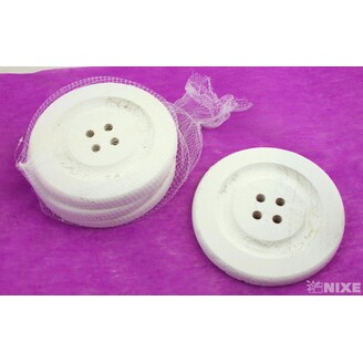 KNOFLÍK DŘEVO 20cm 4ks*BÍLÁ