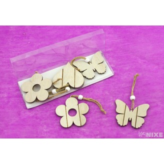 ZÁVĚS DŘEVO MIX 6cm 6ks*