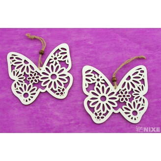 ZÁVĚS D MOTÝL 12x13cm 2ks*BÍLÁ