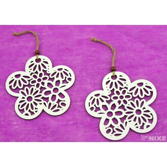 ZÁVĚS D KVÍTEK 13cm 2ks*BÍLÁ