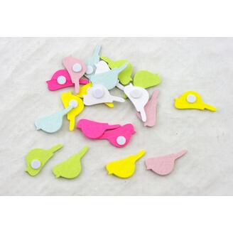 PTÁČEK D NALEPOVACÍ 2x3cm 20ks*MIX BAREV