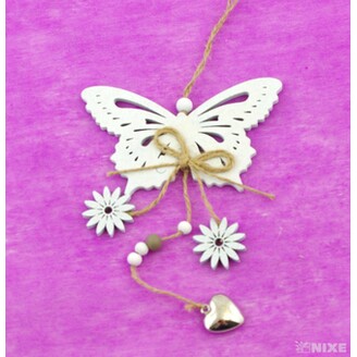 ZÁVĚS D MOTÝL 8x12cm*BÍLÁ