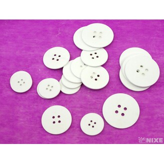 KNOFLÍK DŘEVO 5-6-8cm 21ks*BÍLÁ