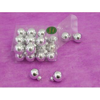 KOULE ZÁVĚS 2,5cm 24ks*STŘÍBRNÁ