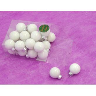 KOULE ZÁVĚS 2,5cm 24ks*BÍLÁ