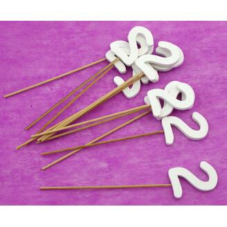 ZÁPICH ČÍSLO 2 12ks 5x19cm*BÍLÁ