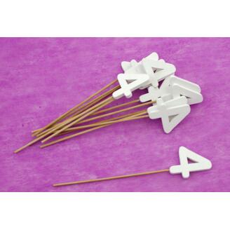 ZÁPICH ČÍSLO 4 12ks 5x19cm*BÍLÁ