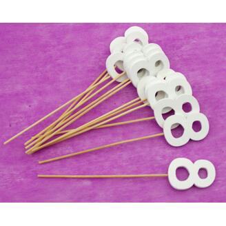 ZÁPICH ČÍSLO 8 12ks 5x19cm*BÍLÁ