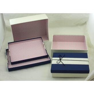 KRABICE 27x9x20cm 25x7X18 16x6x22*MODRÁ+KRÉMOVÁ