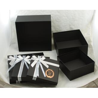 KRABICE 27x12x27cm 23x10x23 19x8x19*ČERNÁ