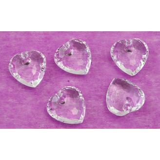 SRDCE NAVL. AKRYL 4cm 5ks*PRŮHLEDNÁ